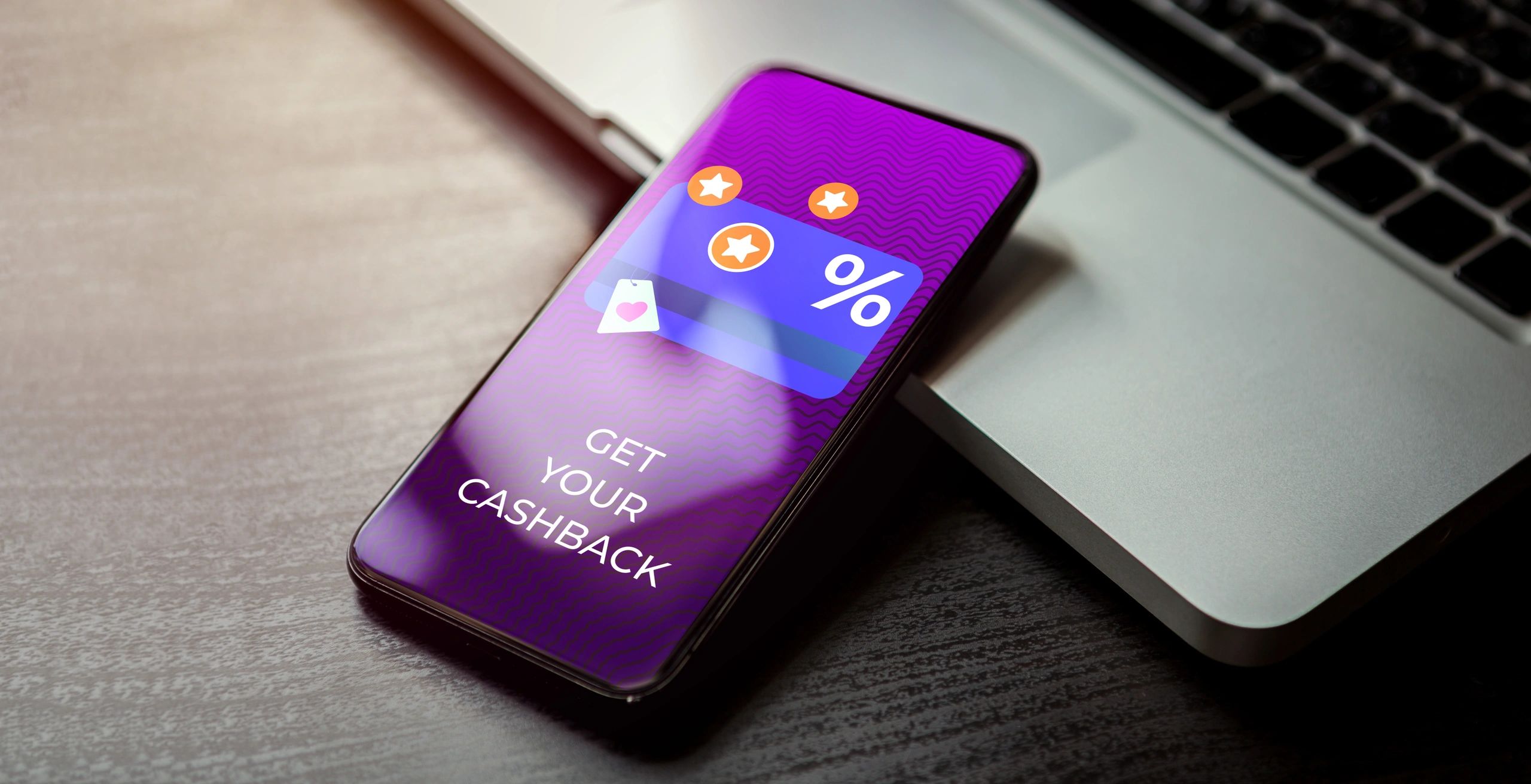 Cashback reward and customer loyalty program concept
