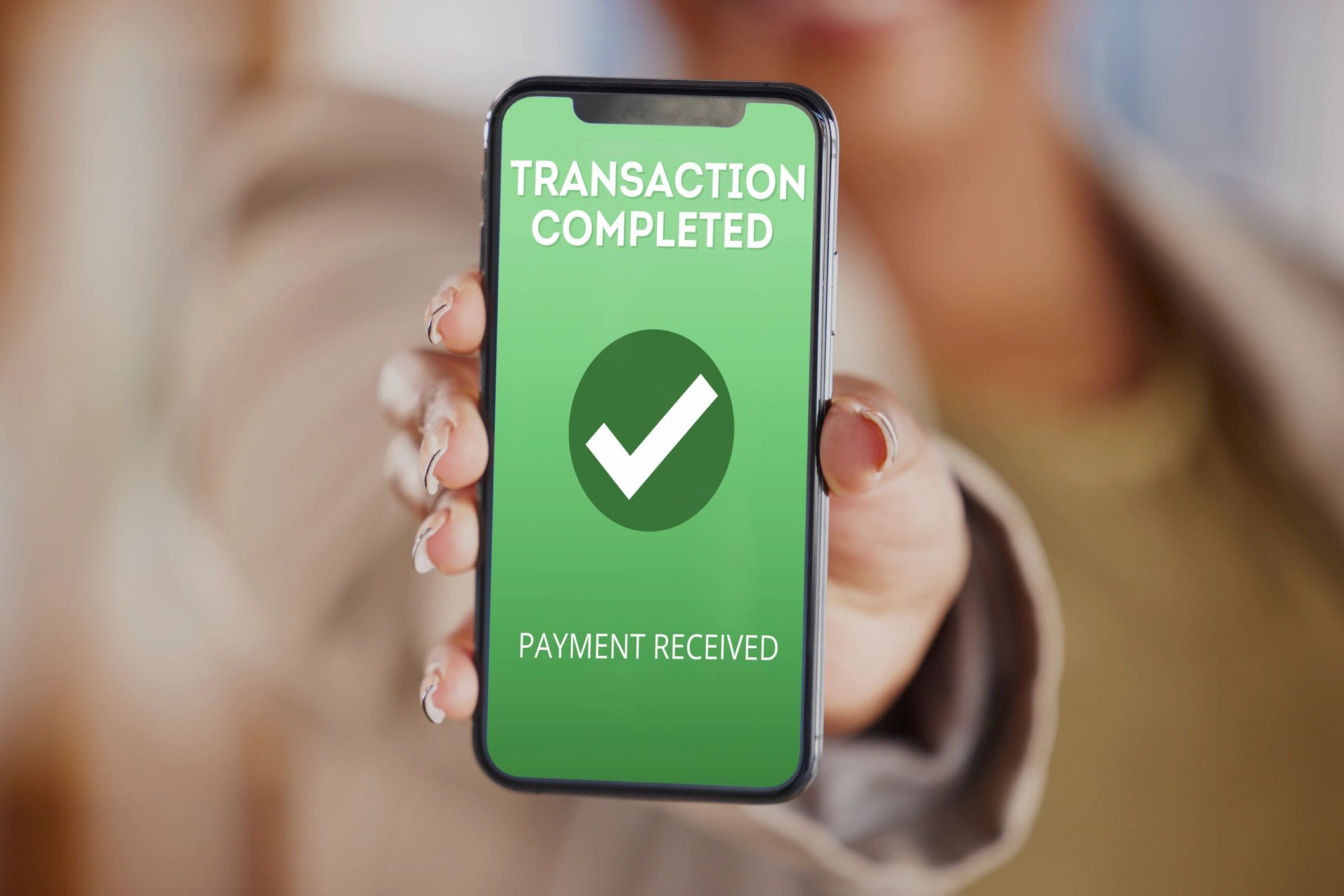 Transaction completed using cashback app